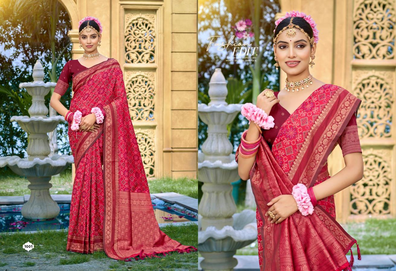 Bunawat - Kantha silk Sangam Prints SOFT SILK Woven Work Traditional Saree