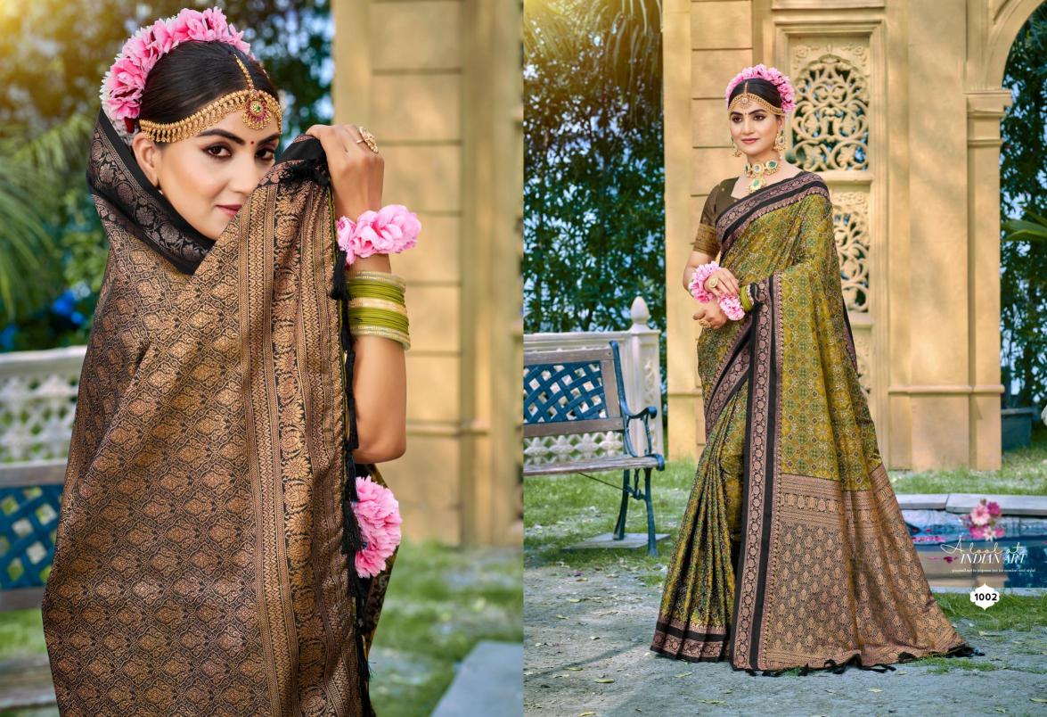 Bunawat - Kantha silk Sangam Prints SOFT SILK Woven Work Traditional Saree