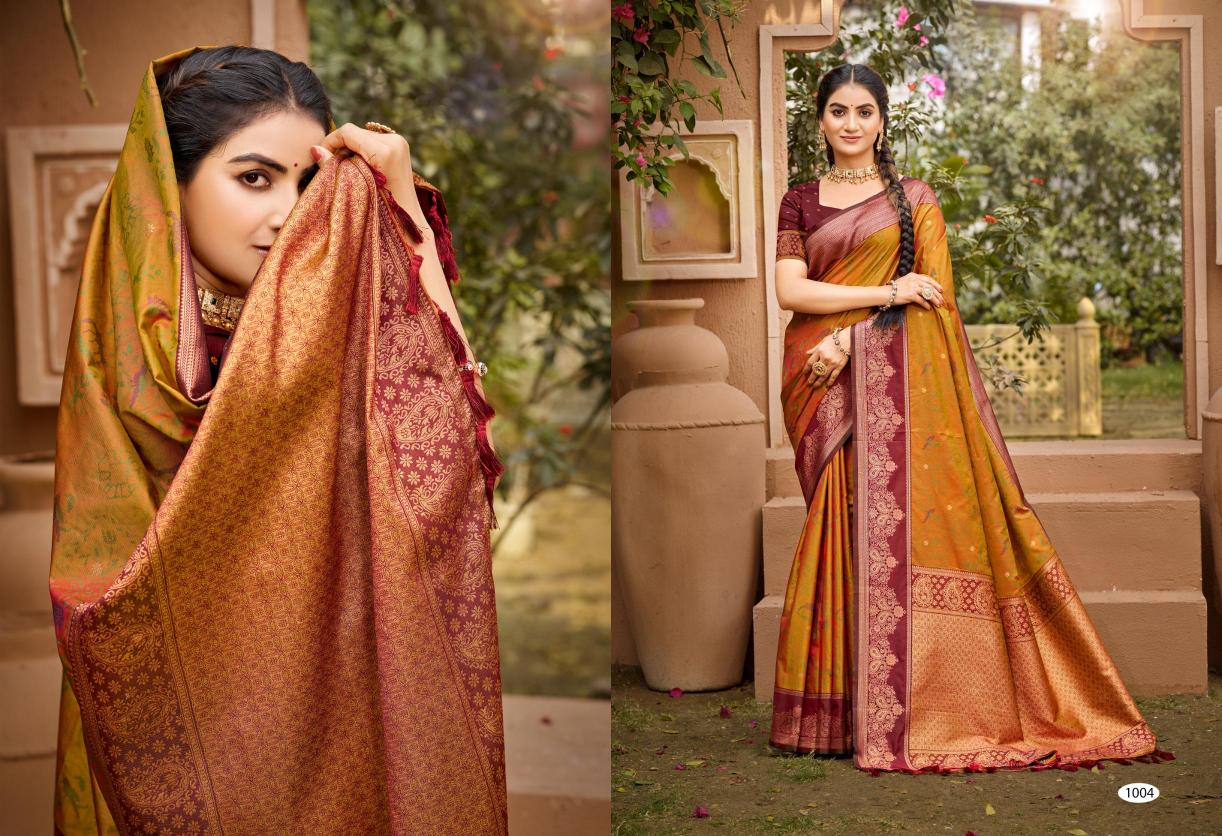 Bunawat - Korvai Silk Sangam Prints SOFT SILK Woven Work Traditional Saree