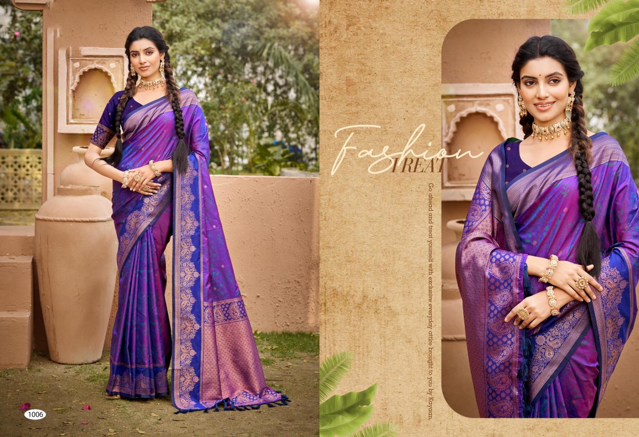 Bunawat - Korvai Silk Sangam Prints SOFT SILK Woven Work Traditional Saree