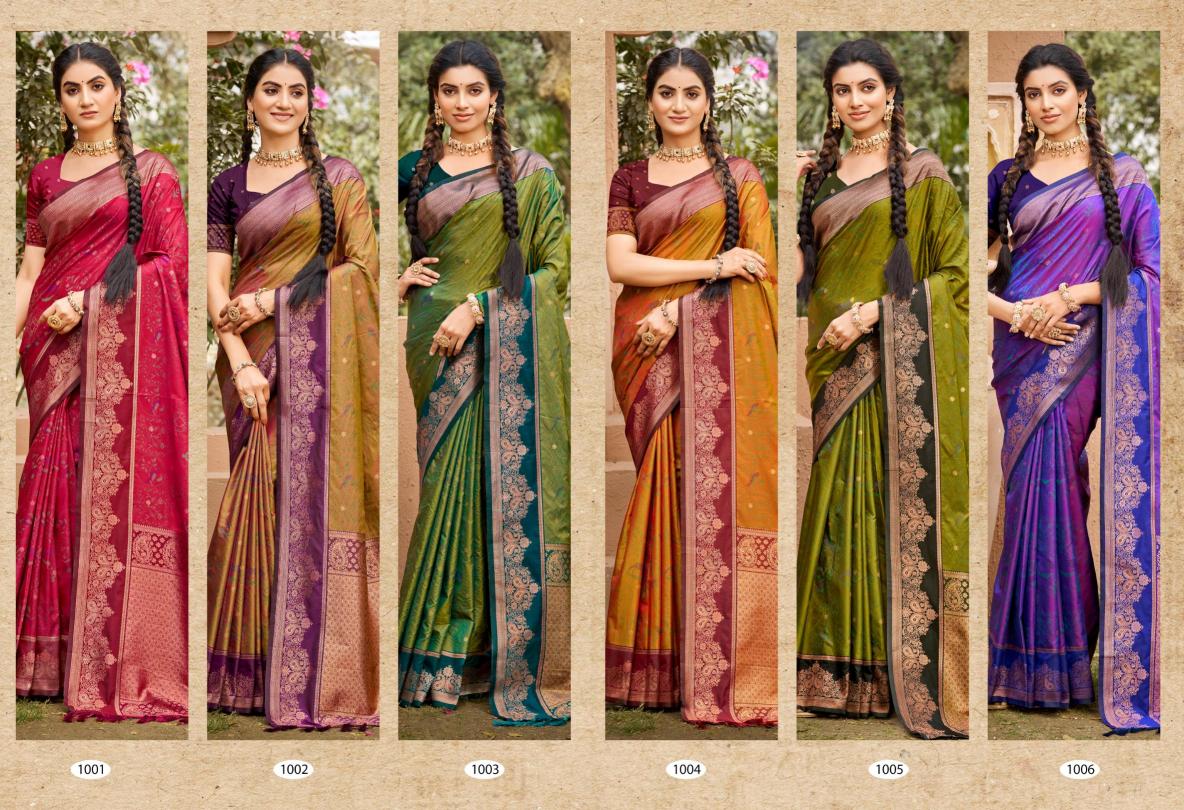 Bunawat - Korvai Silk Sangam Prints SOFT SILK Woven Work Traditional Saree