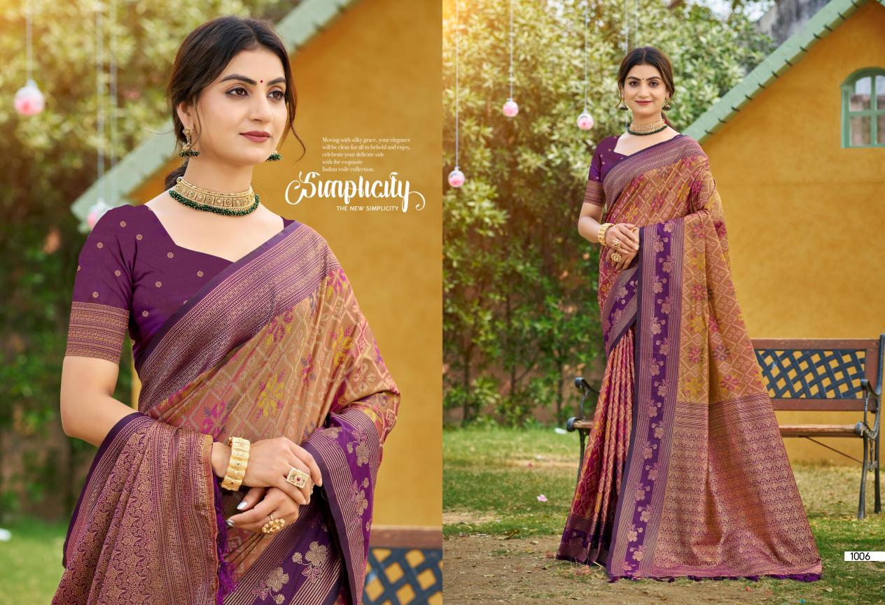 Bunawat - KRITIKS SILK Sangam Prints SOFT SILK Woven Work Traditional Saree