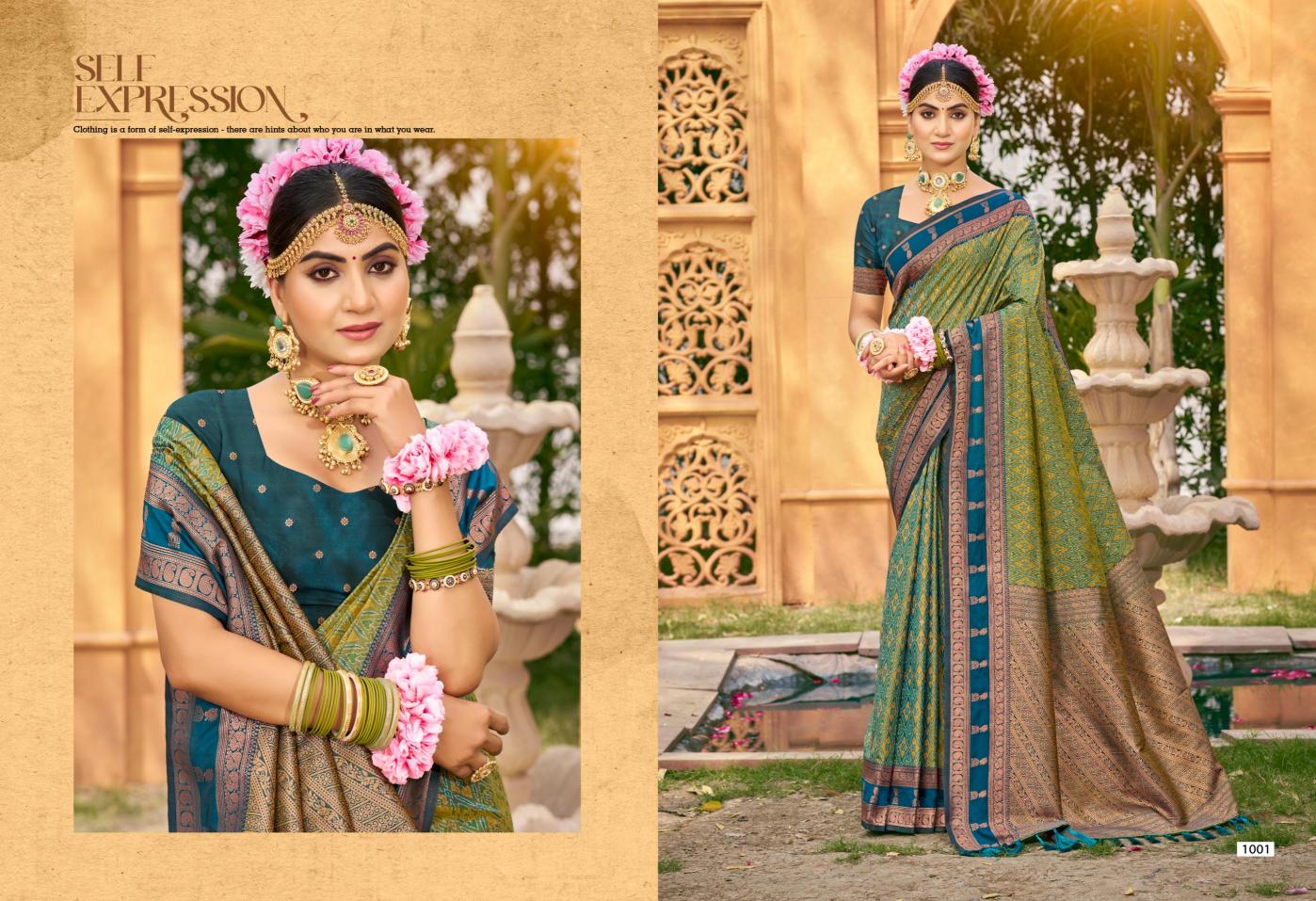Bunawat - Lazrre Silk Sangam Prints SOFT SILK Woven Work Traditional Saree