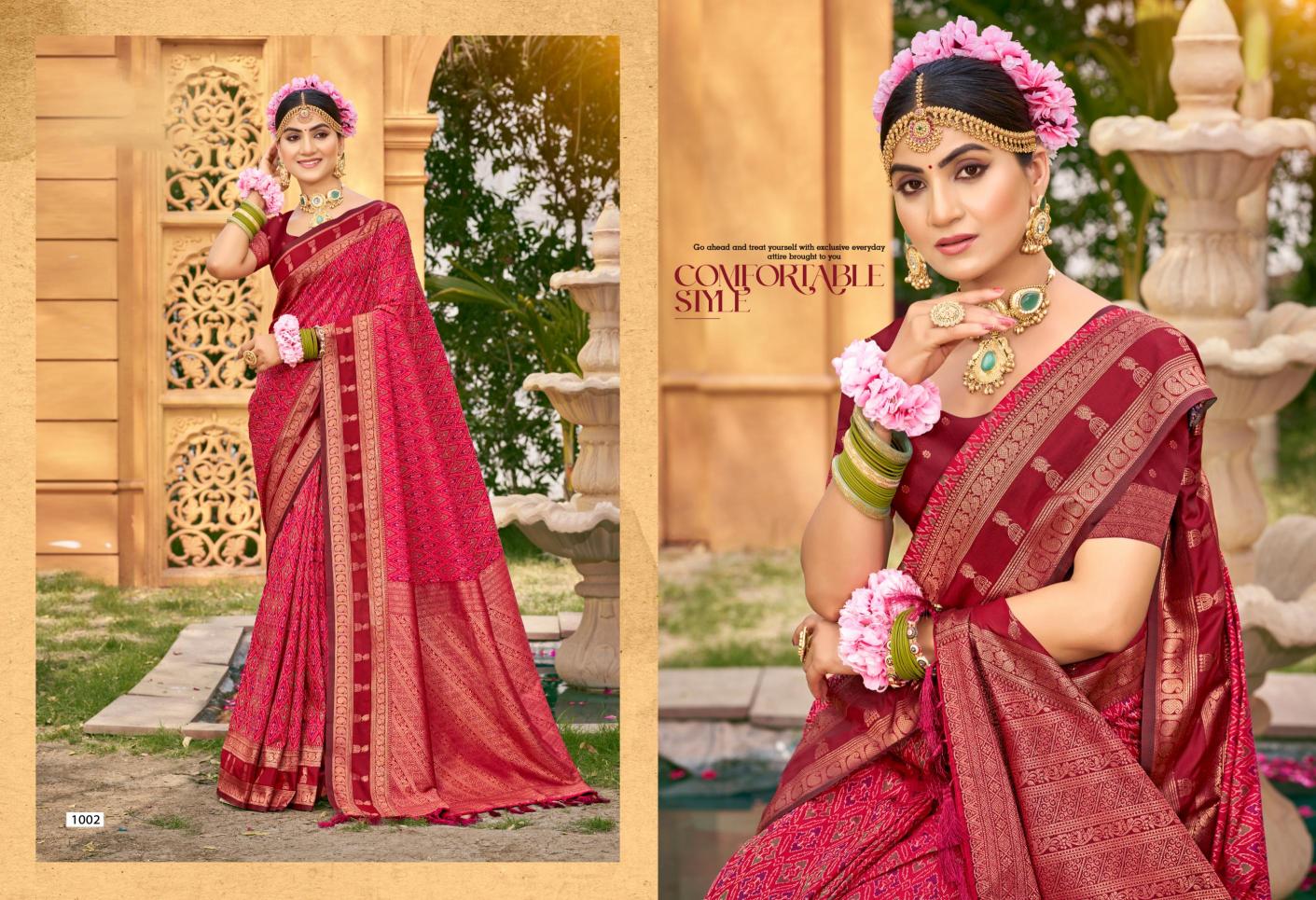 Bunawat - Lazrre Silk Sangam Prints SOFT SILK Woven Work Traditional Saree