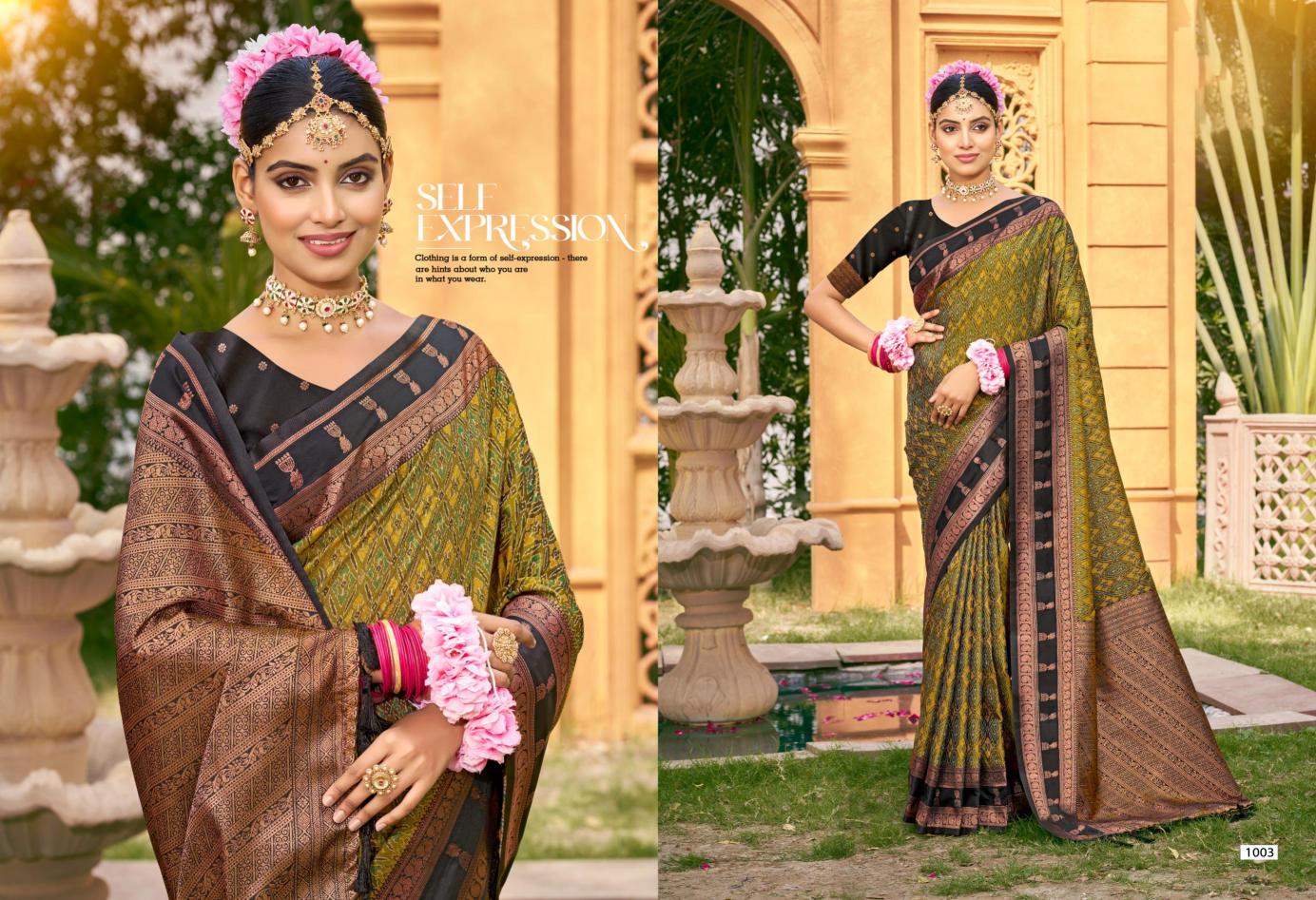 Bunawat - Lazrre Silk Sangam Prints SOFT SILK Woven Work Traditional Saree