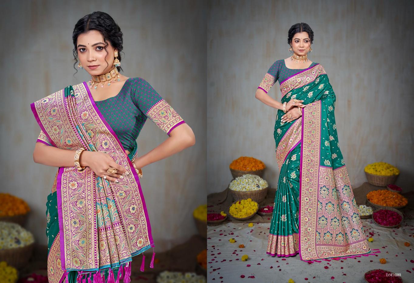 Bunawat - Plazma SIlk Sangam Prints Silk Woven Work Traditional Saree