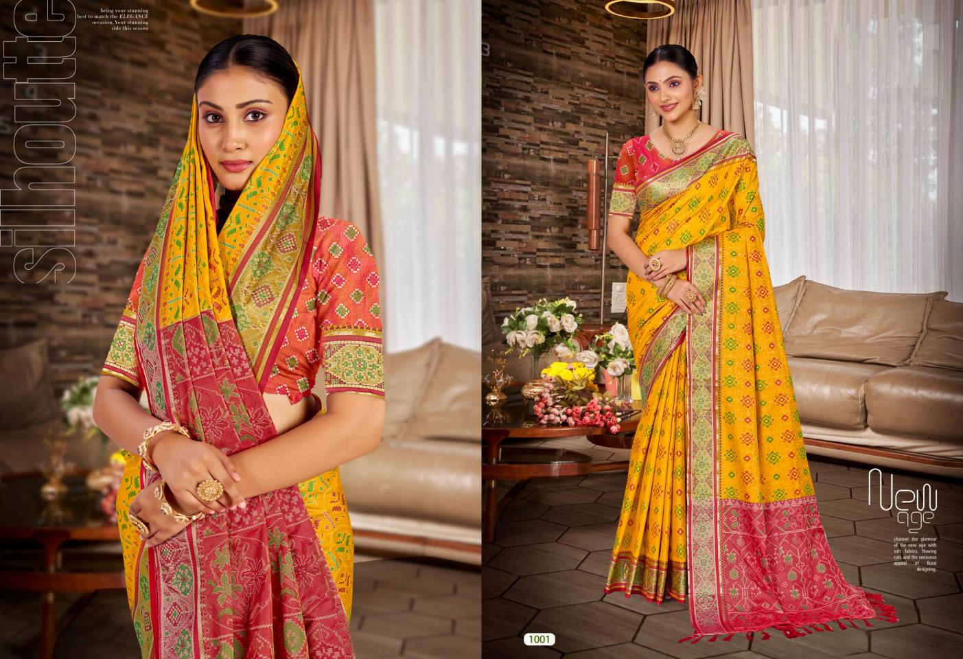 Bunawat - Rajshahi Patola-01 Sangam Prints Patola Silk Woven Work Traditional Saree