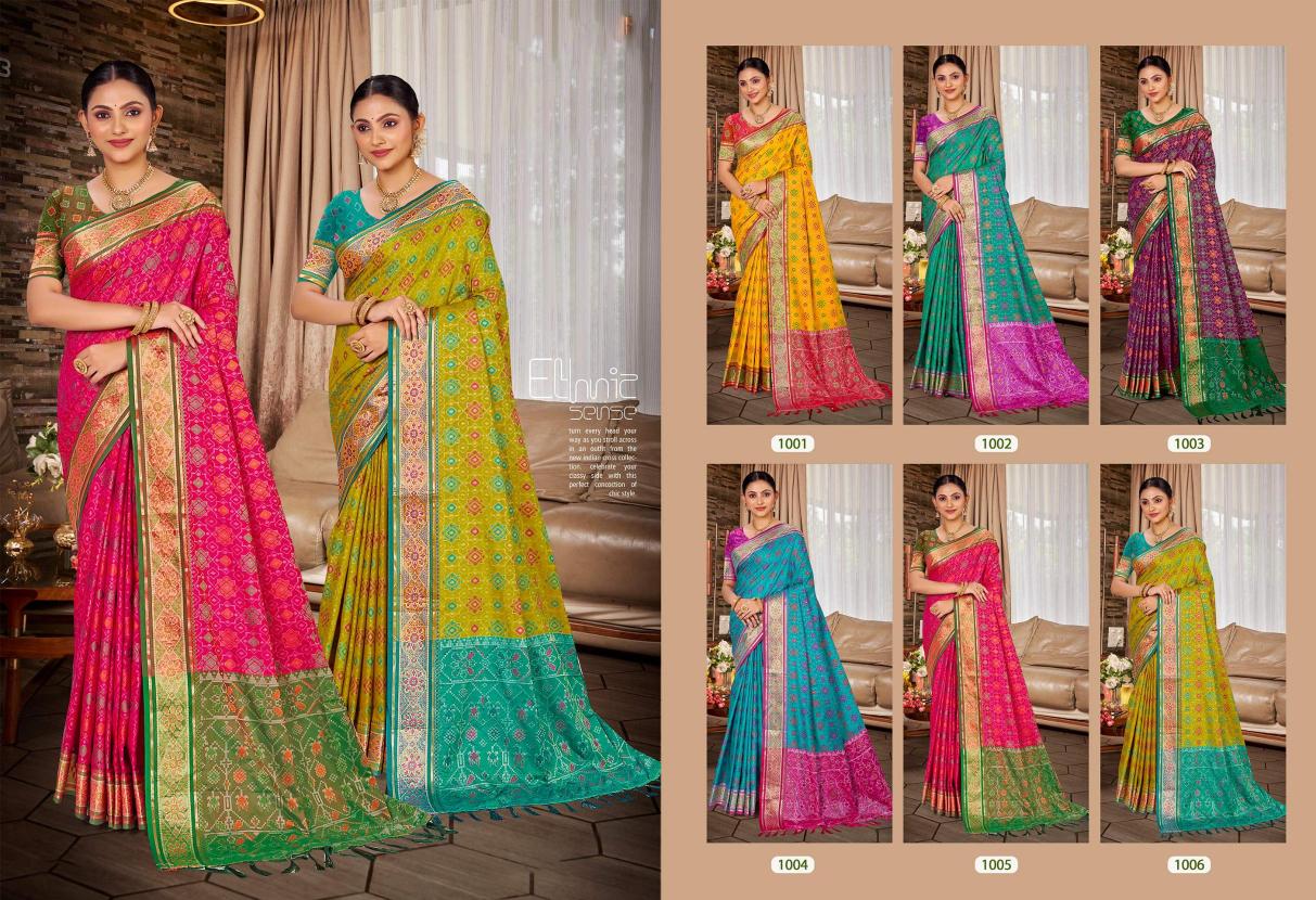 Bunawat - Rajshahi Patola-01 Sangam Prints Patola Silk Woven Work Traditional Saree