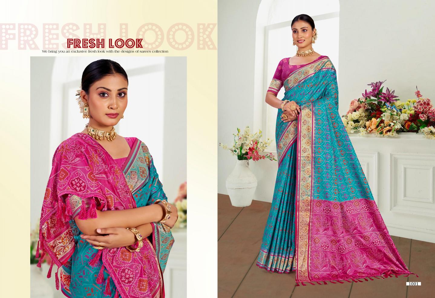 Bunawat - Rajshahi Patola-02 Sangam Prints Patola Silk Woven Work Traditional Saree