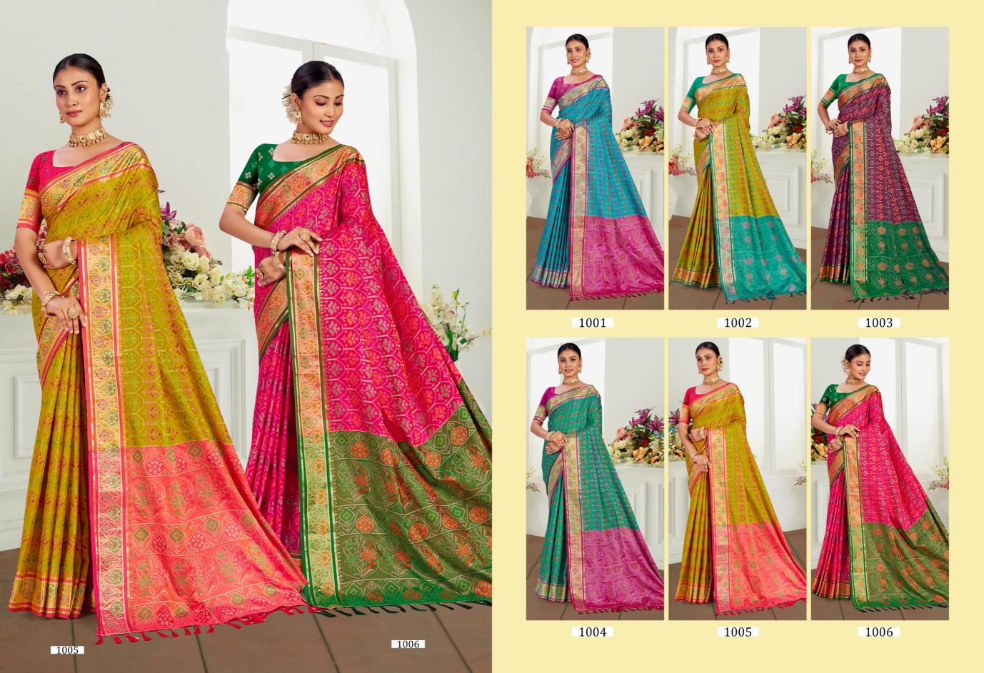 Bunawat - Rajshahi Patola-02 Sangam Prints Patola Silk Woven Work Traditional Saree