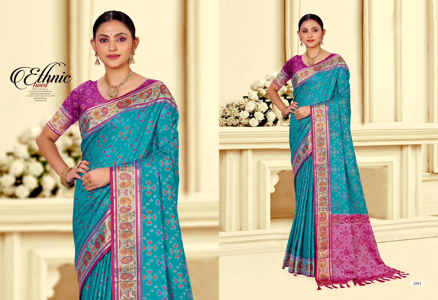 Bunawat - Rajshahi Patola-03 Sangam Prints Patola Silk Woven Work Traditional Saree