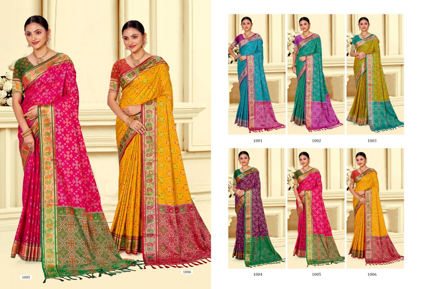 Bunawat - Rajshahi Patola-03 Sangam Prints Patola Silk Woven Work Traditional Saree
