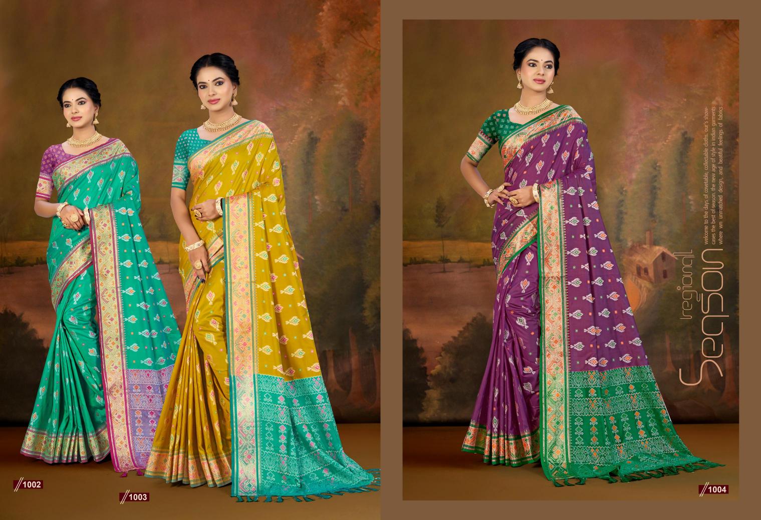 Bunawat - Rajshahi Patola-04 Sangam Prints Patola Silk Woven Work Traditional Saree