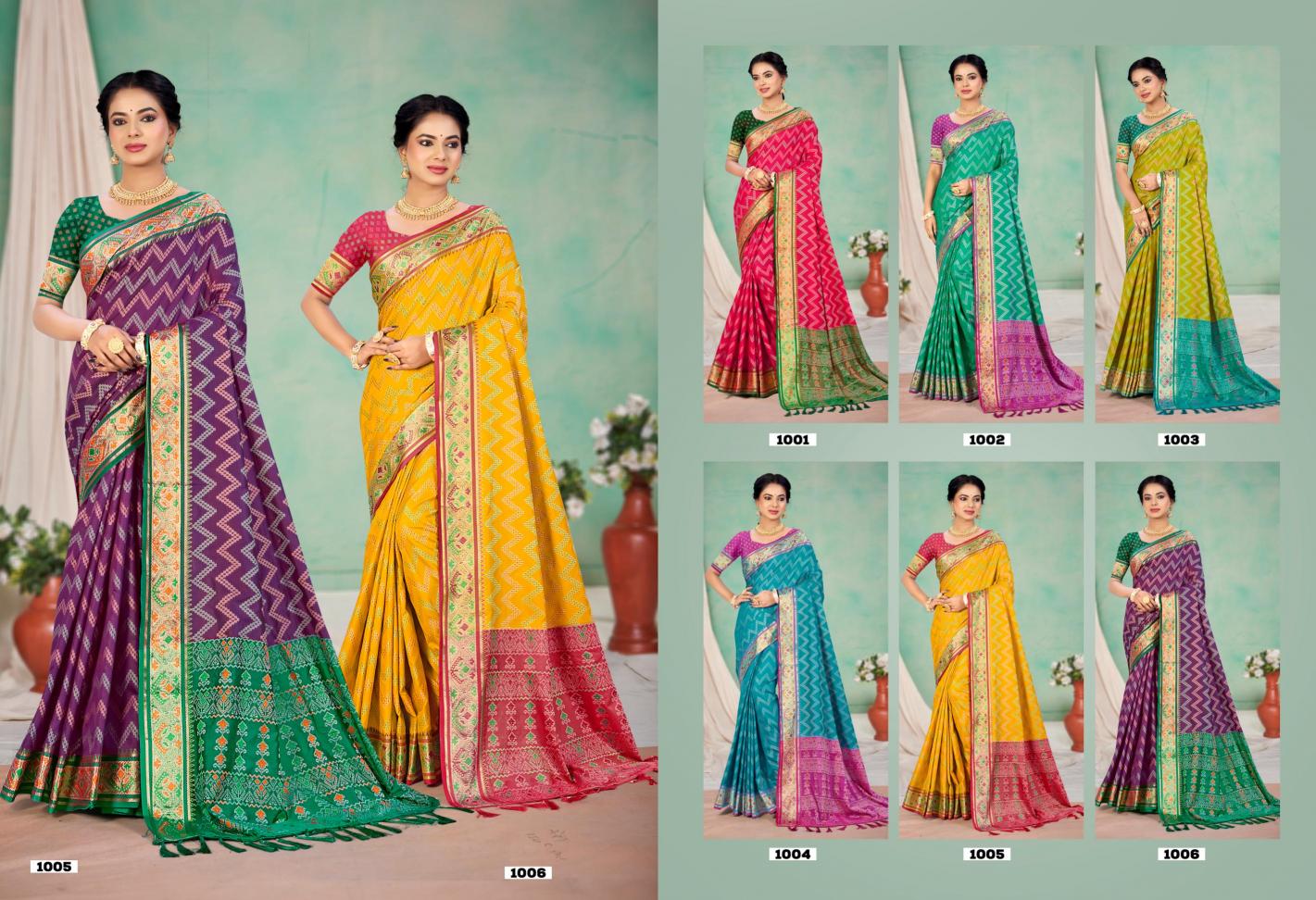 Bunawat - Rajshahi Patola-05 Sangam Prints Patola Silk Woven Work Traditional Saree