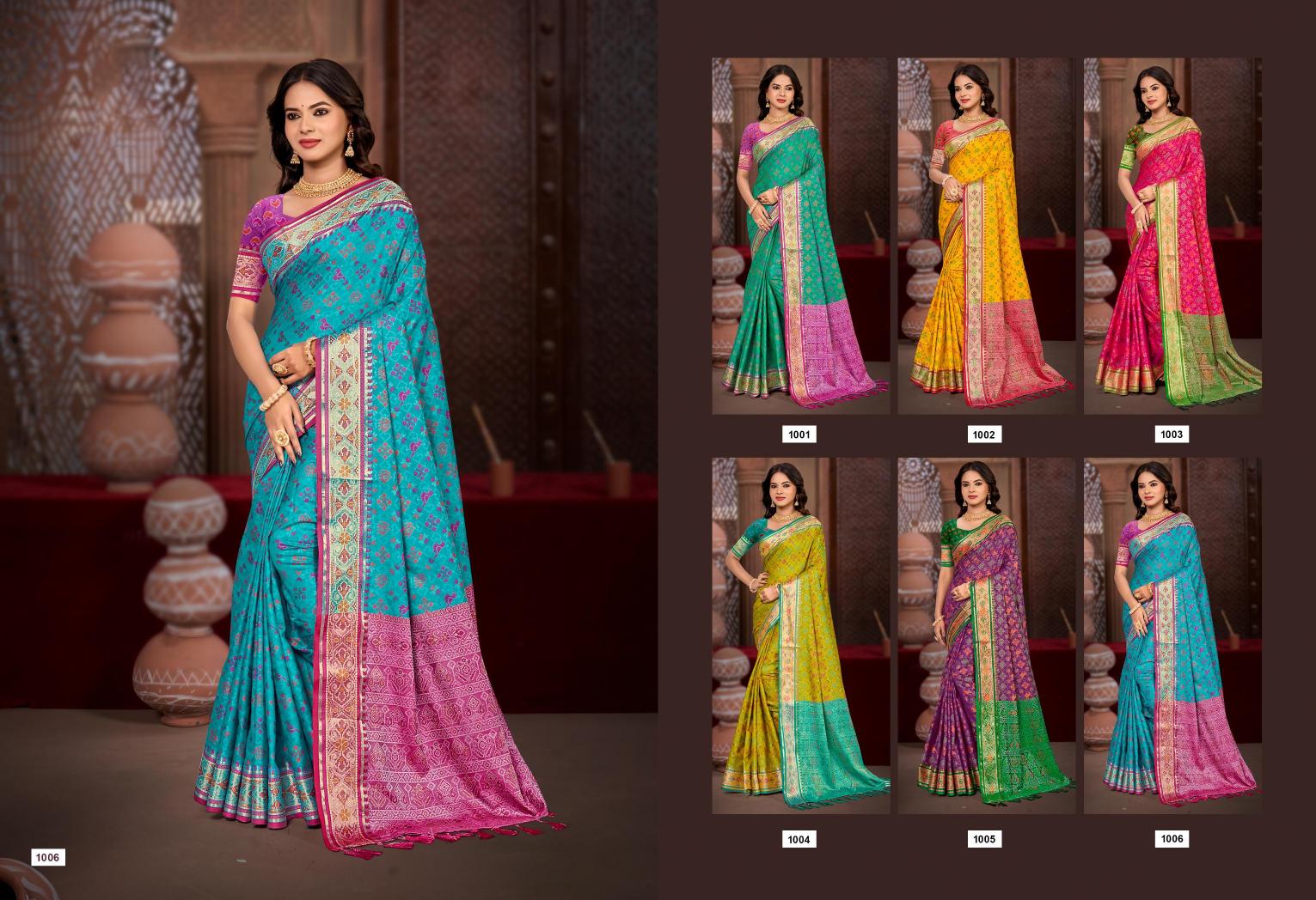 Bunawat - Rajshahi Patola-06 Sangam Prints Patola Silk Woven Work Traditional Saree