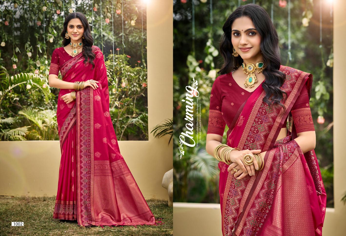 Bunawat - Reshmi Silk Sangam Prints SOFT SILK Woven Work Traditional Saree