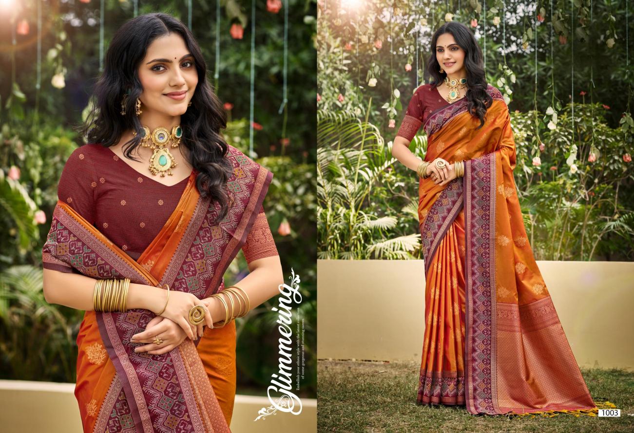 Bunawat - Reshmi Silk Sangam Prints SOFT SILK Woven Work Traditional Saree