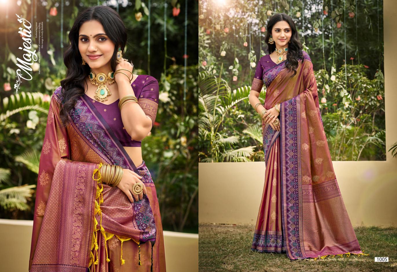 Bunawat - Reshmi Silk Sangam Prints SOFT SILK Woven Work Traditional Saree