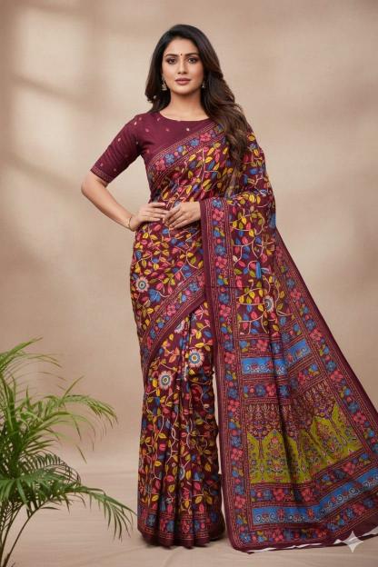 Dazira Kalamkari vol 1 catalog saree fall wholesale