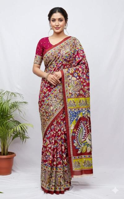 Dazira Kalamkari vol 3 catalog saree wholesale market in kolkata