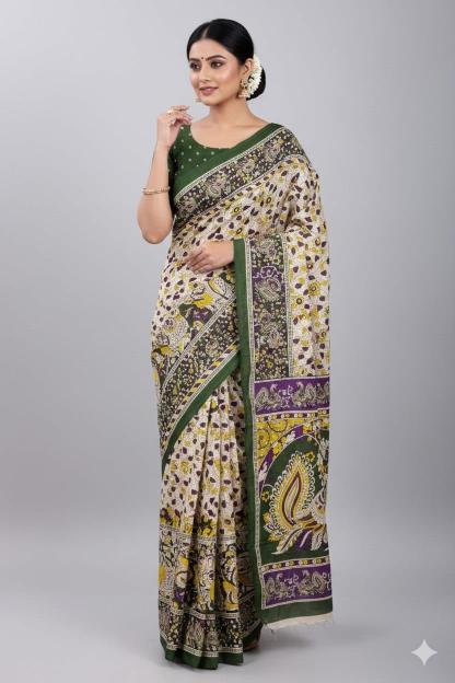 Dazira Kalamkari vol 3 catalog saree wholesale market in kolkata