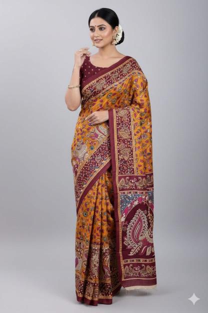 Dazira Kalamkari vol 3 catalog saree wholesale market in kolkata