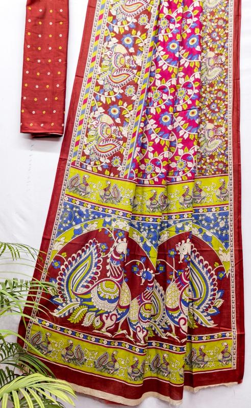 Dazira Kalamkari vol 3 catalog saree wholesale market in kolkata