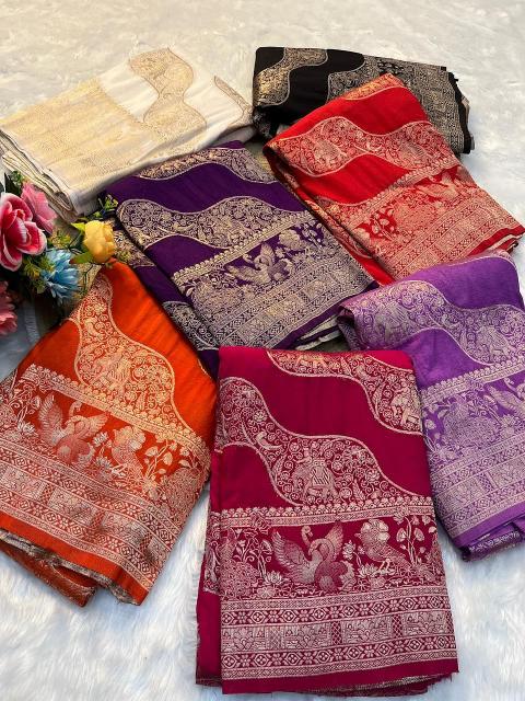 Dazira Pure Khadi Crepe Silk vol 4 catalog silk saree wholesale