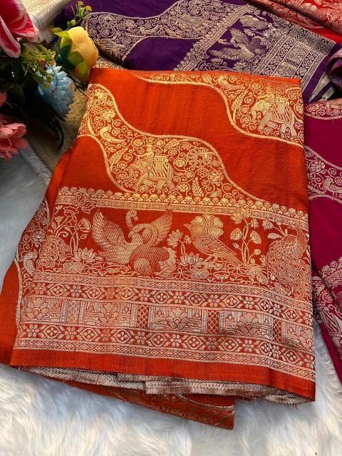 Dazira Pure Khadi Crepe Silk vol 4 catalog silk saree wholesale