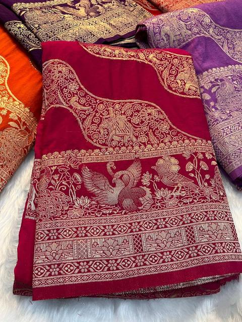 Dazira Pure Khadi Crepe Silk vol 4 catalog silk saree wholesale