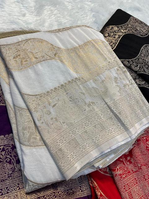 Dazira Pure Khadi Crepe Silk vol 4 catalog silk saree wholesale