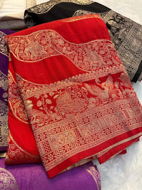 Dazira Pure Khadi Crepe Silk vol 4 catalog silk saree wholesale