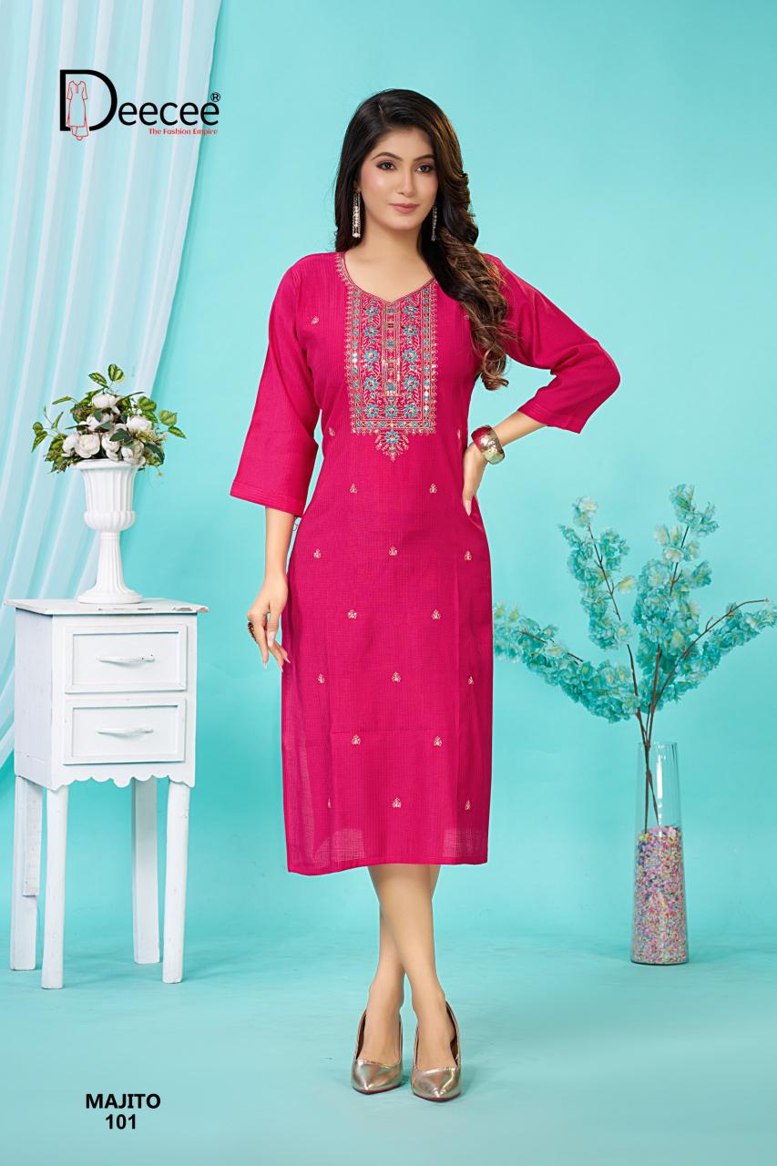 Deecee Majito catalog kurtis at wholesale price