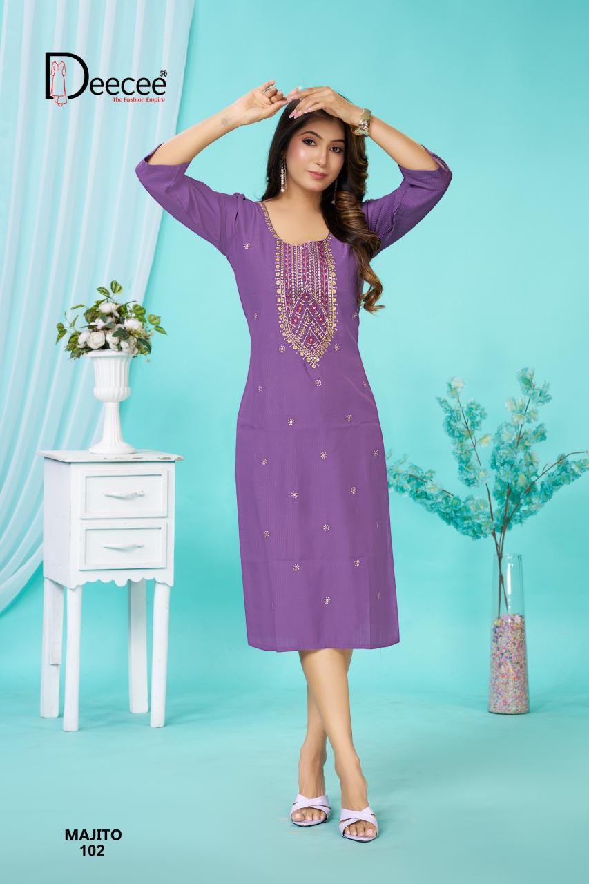 Deecee Majito catalog kurtis at wholesale price