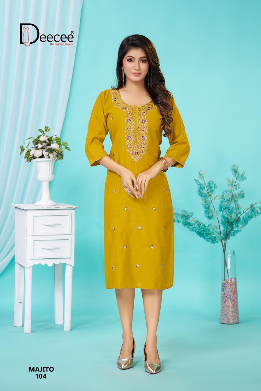 Deecee Majito catalog kurtis at wholesale price