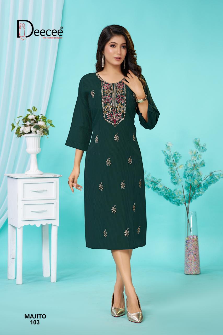 Deecee Majito catalog kurtis at wholesale price