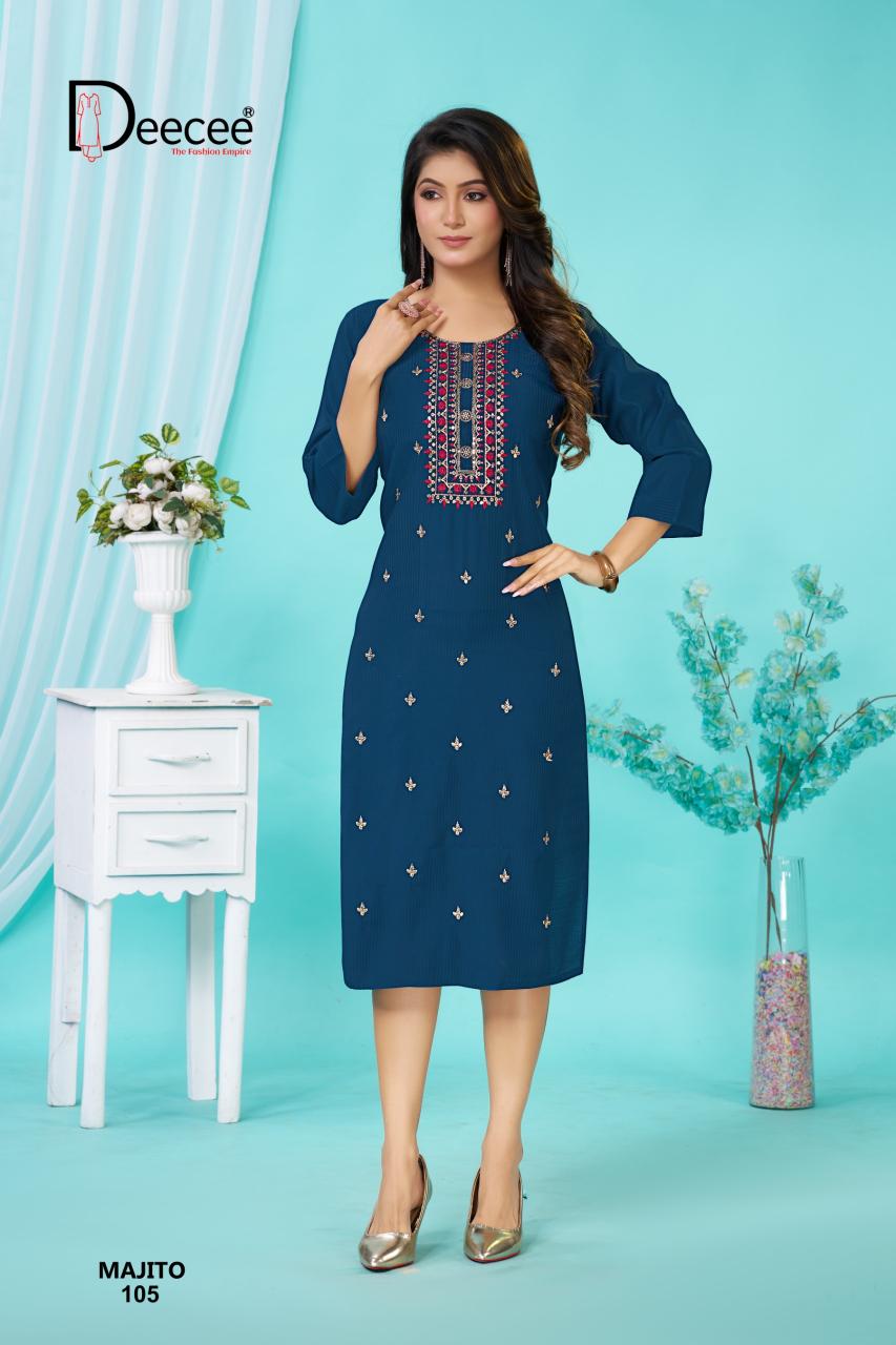 Deecee Majito catalog kurtis at wholesale price