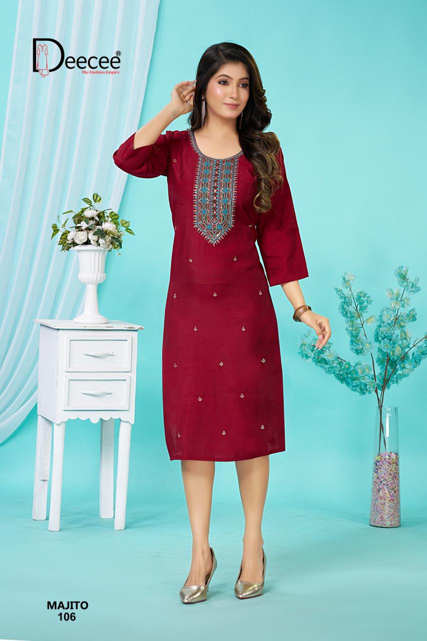 Deecee Majito catalog kurtis at wholesale price