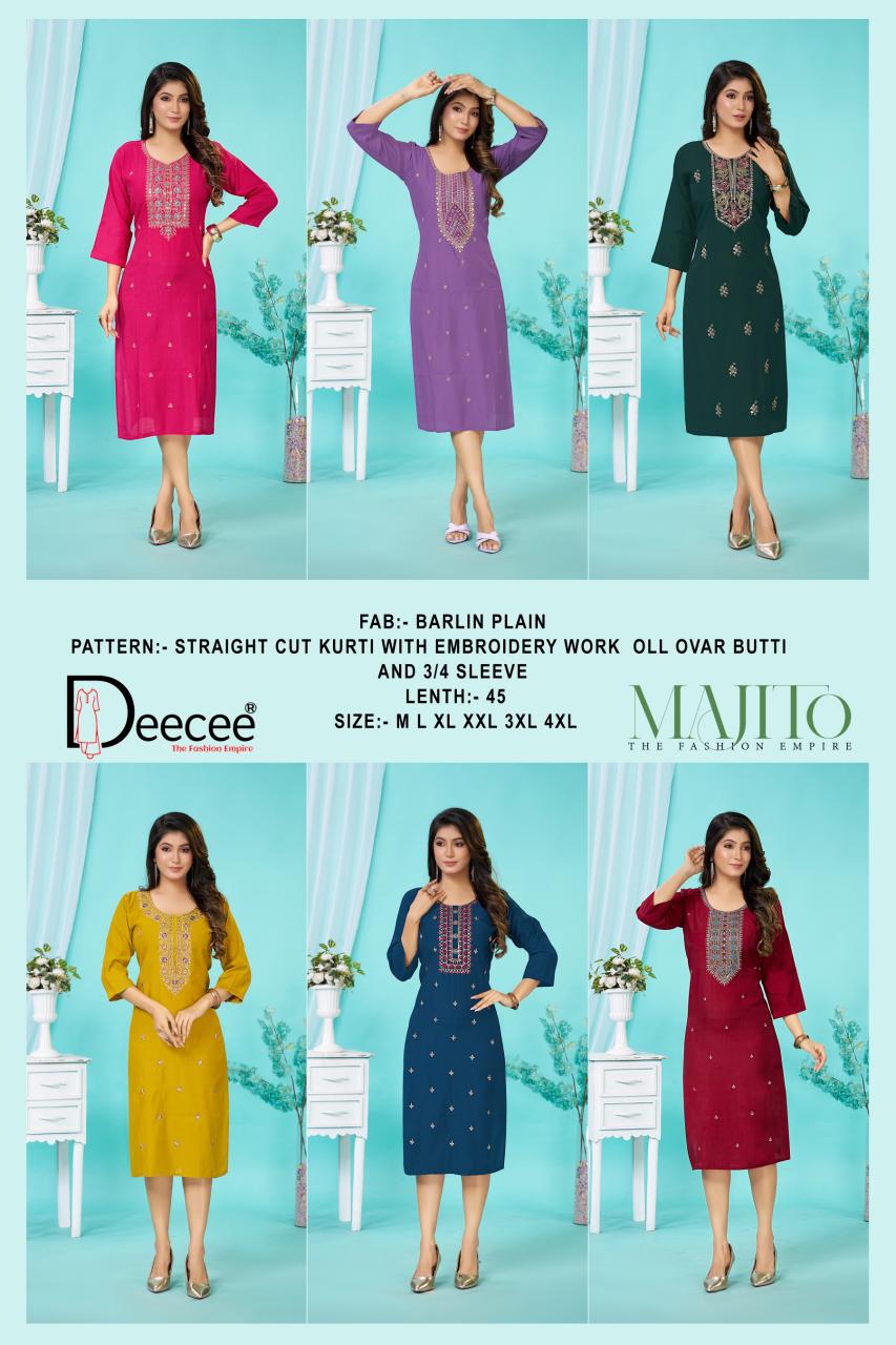 Deecee Majito catalog kurtis at wholesale price