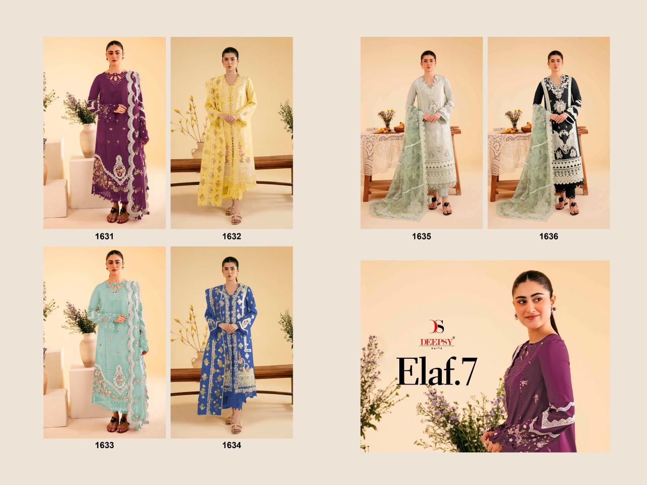 Deepsy Elaf 7 catalog pakistani suits wholesale market