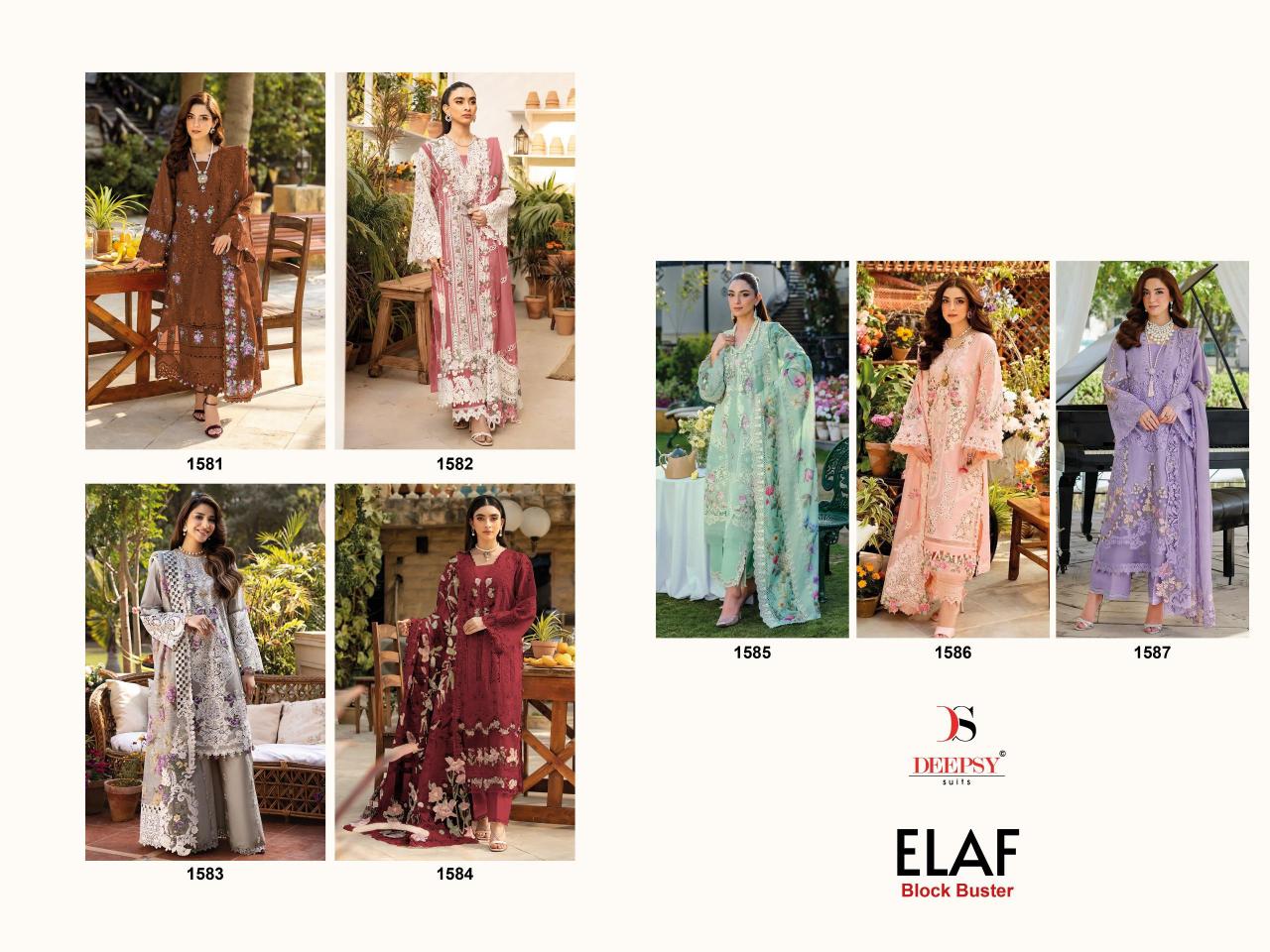 Deepsy Elaf Block Buster catalog Cotton Dupatta pakistani suits online in surat