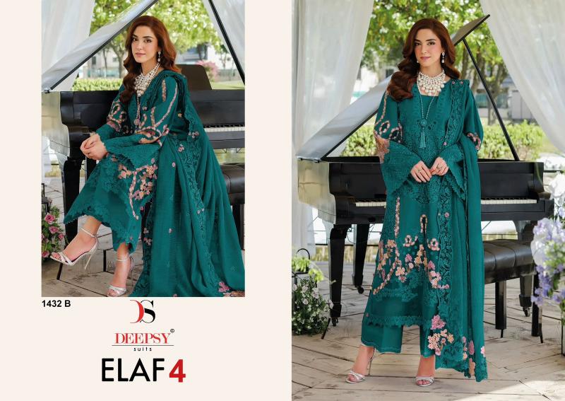 Deepsy Elaf Luxury Lawn vol 4 1432 A TO D catalog pakistani suits wholesaler