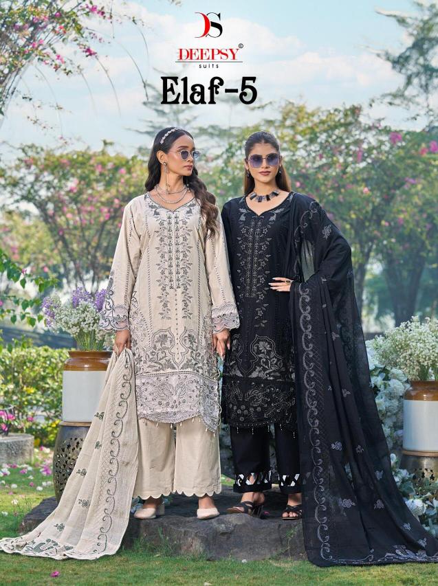 Deepsy Elaf Luxury Lawn vol 5 catalog pakistani wholesale suits in india