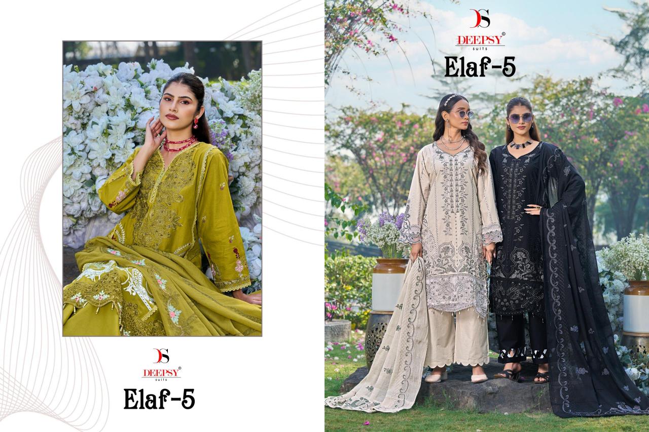 Deepsy Elaf Luxury Lawn vol 5 catalog pakistani wholesale suits in india