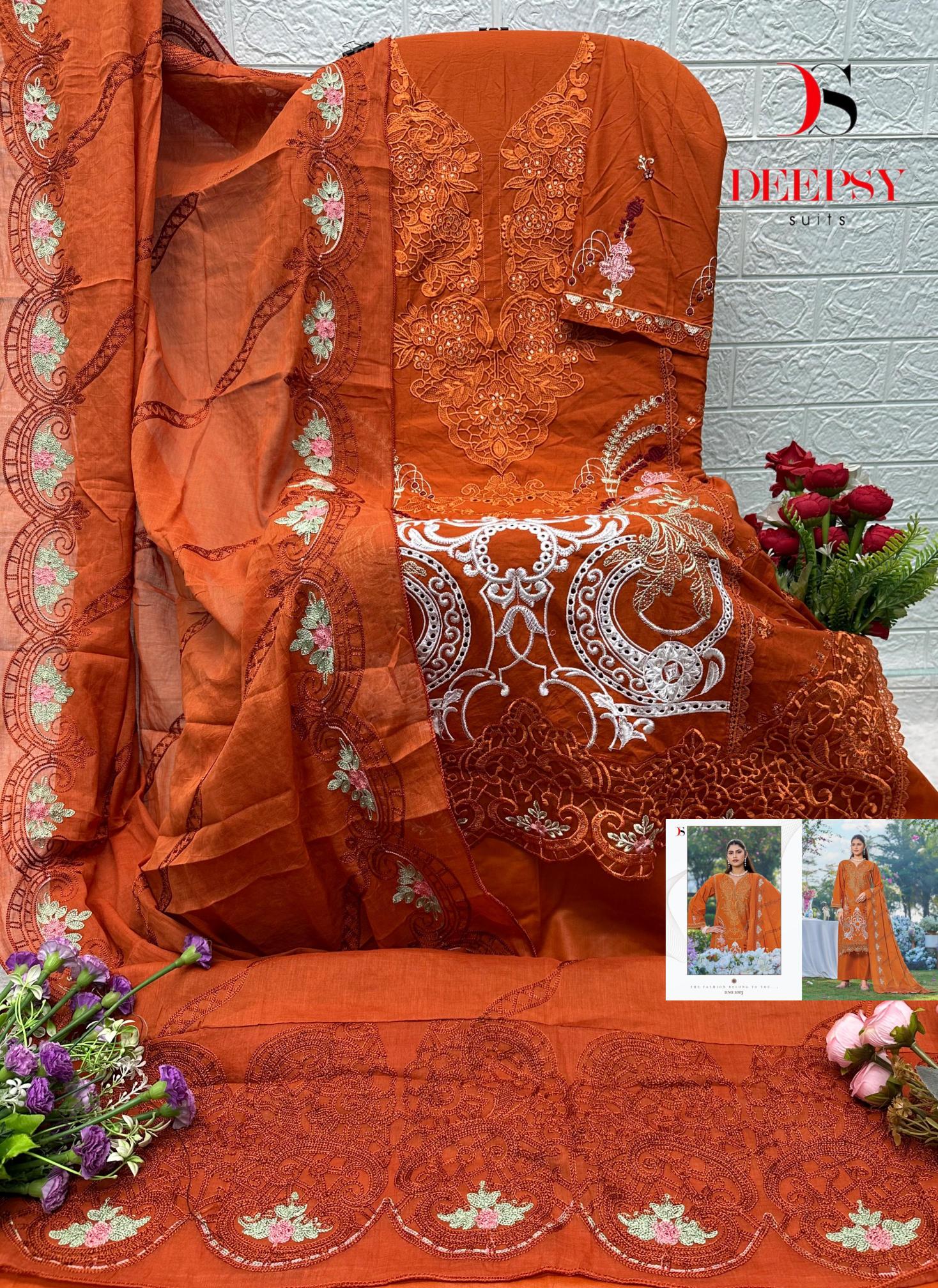 Deepsy Elaf Luxury Lawn vol 5 catalog pakistani wholesale suits in india