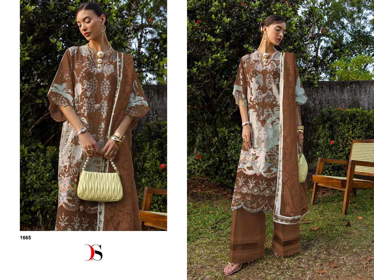 Deepsy Esmel Luxury Lawn catalog Chiffon Dupatta pakistani cotton suits wholesale