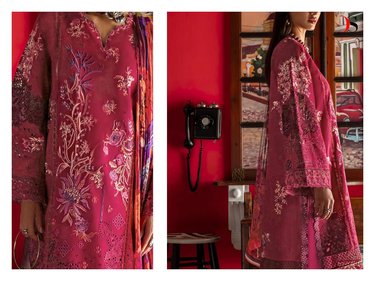 Deepsy Esmel Luxury Lawn catalog Chiffon Dupatta pakistani cotton suits wholesale