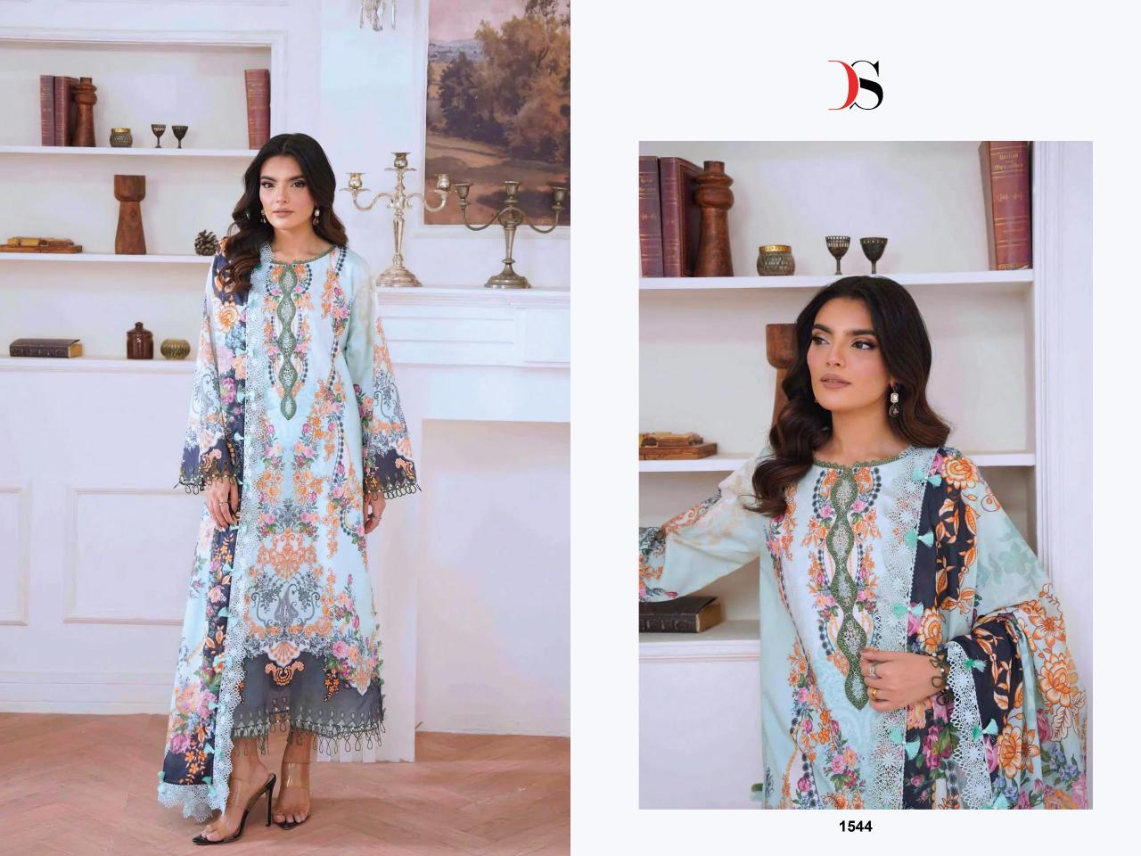 Deepsy Jade Jal Insert Vol 2 catalog Cotton Dupatta pakistani suits wholesalers