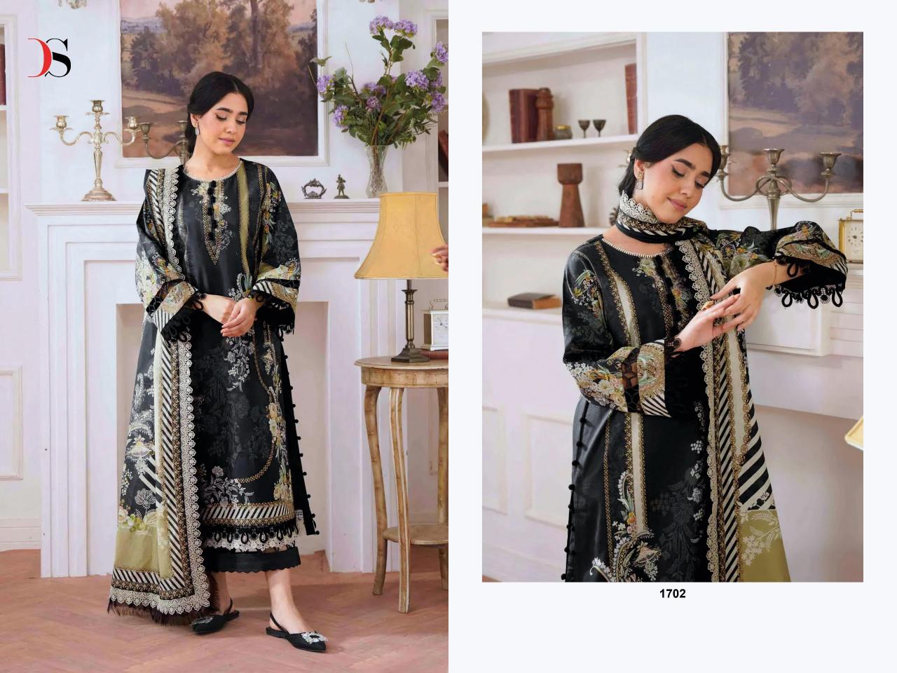 Deepsy Jade Jal Insert Vol 3 catalog Cotton Dupatta pakistani wholesale suits