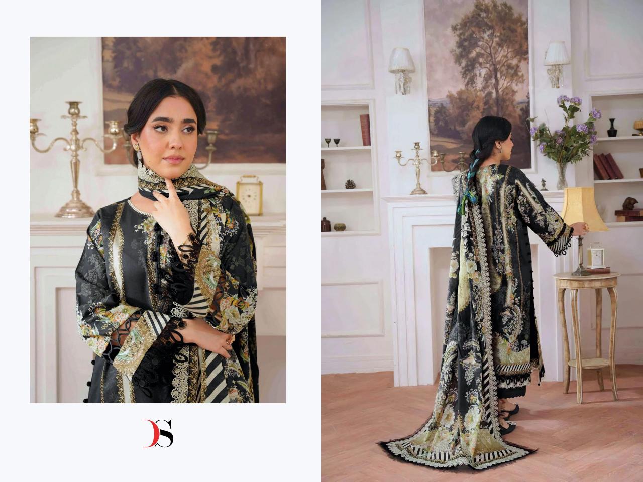 Deepsy Jade Jal Insert Vol 3 catalog Cotton Dupatta pakistani wholesale suits